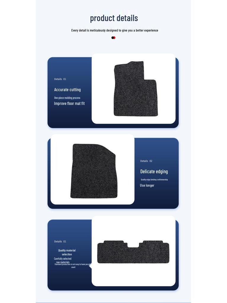 Durable Black Nylon Floor Mats for BYD Han 20-21 Models, Full Coverage