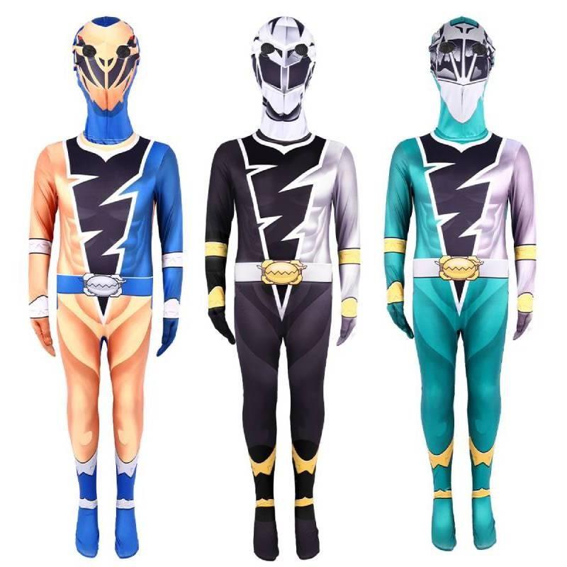 Mighty Morphin Power Rangers Costume Cosplay Dress Party Jumpsuit Superhero