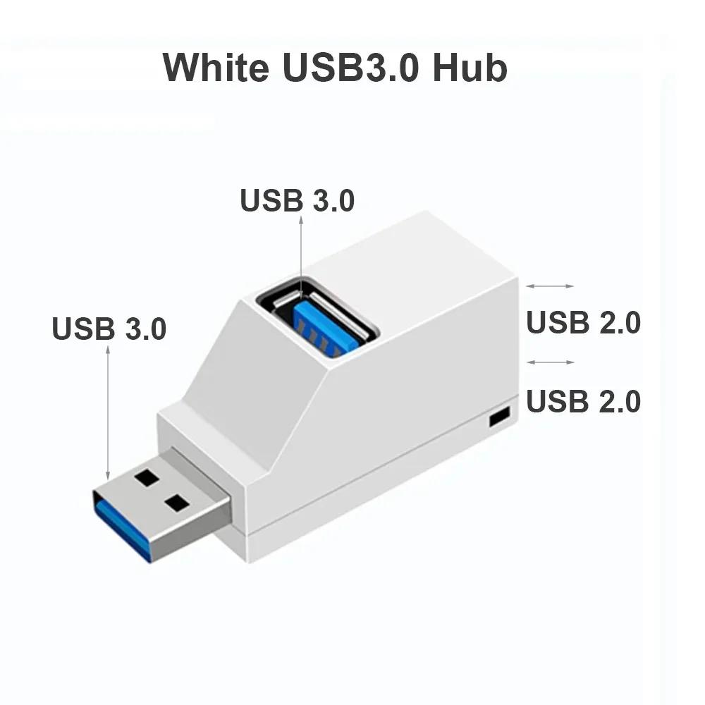 USB 3.0 HUB Adapter Mini USB 2.0 HUB Extender 3 Port USB Hub Hohe Datenübertragungsrate USB Splitter Dockingstation für PC Laptop