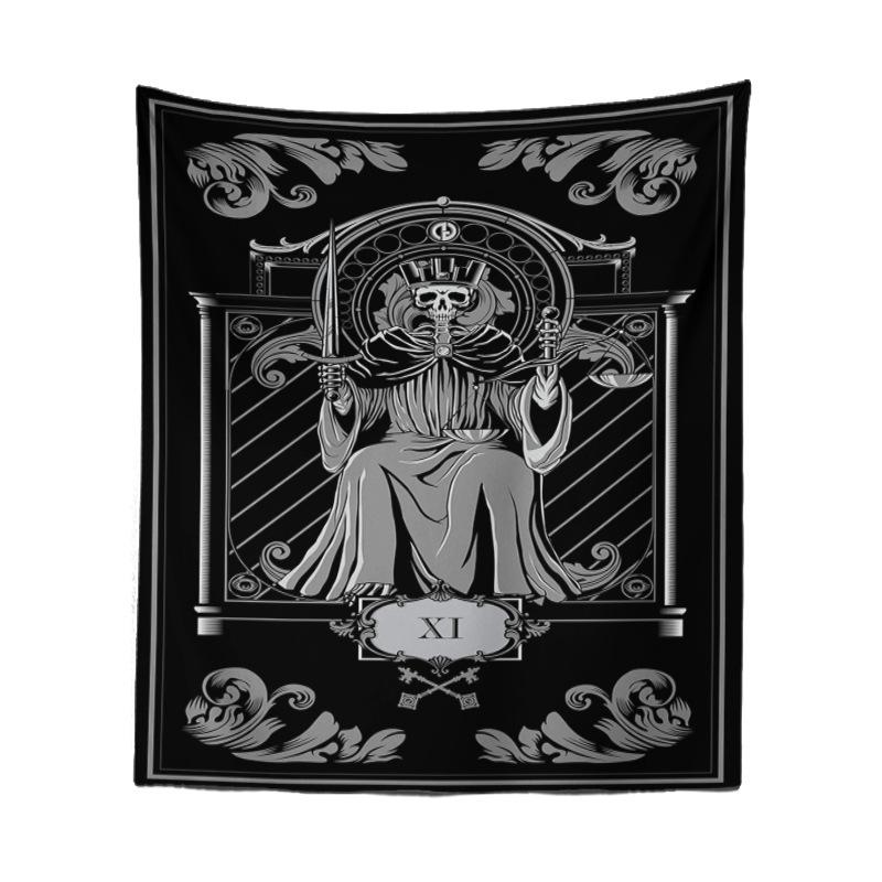 Bedroom Living Room Tapestry Horror Skull Tapestry Halloween Black and White Ghost Tapestry Tapestry Home Decor