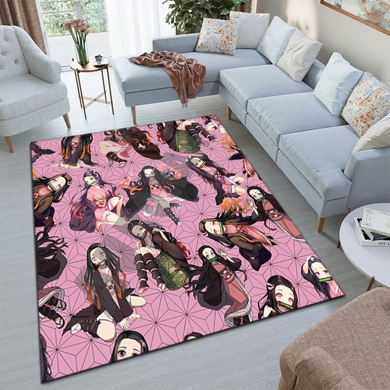 Japanese Manga Artist Koyoharu Gotouge's Demon Slayer Carpets, Home Decor, Non-slip Door Mats, Hallway Seat Mats, Outdoor Picnic Mats, Rugs H29