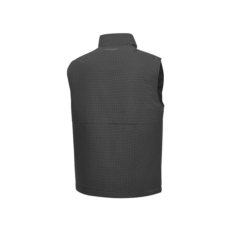 Skechers Outdoor Series Casual Comfortable Windproof Warm Stand Collar Zip Long Sleeve Vest Unisex Vests Black P125U019-053F