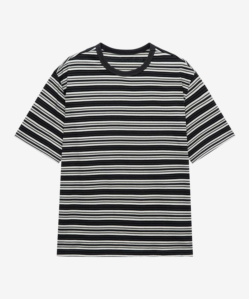 MINDBRIDGE 100% Cotton Multi-Stripe Oversized Short Sleeve T-Shirt - 2 Colors