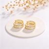 Fashion Commute Ear Cuff for Women, Zircon Inlaid Great Wall Motif Earring with 14K Gold Plated Finish