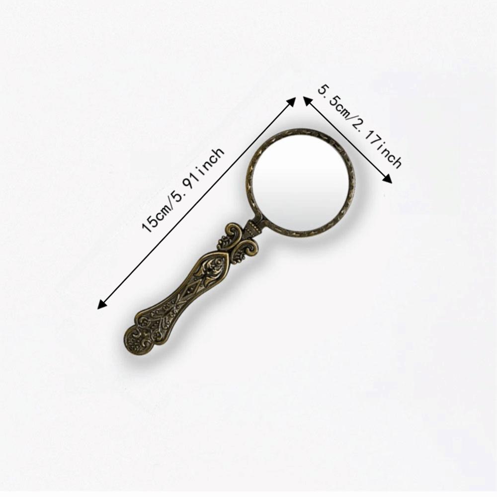 Portable Magnifying Glass Vintage Magnifying Lens Retro Magnification Loupe Helping Hands