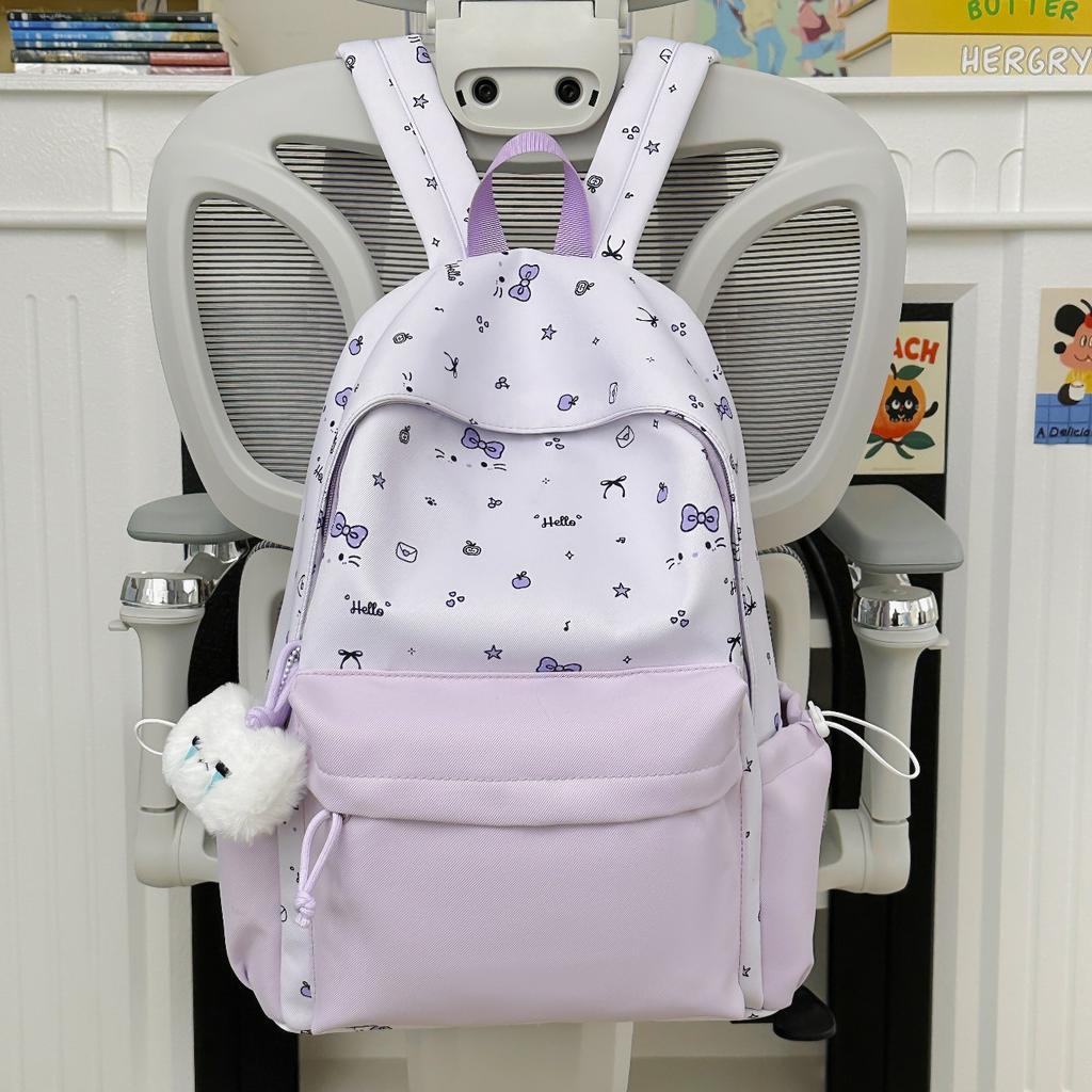 Schoolbag Color Matching Backpack Logo Training Class Promotional Gift Backpack Primary School Junior High School Student Schoolbag Printing