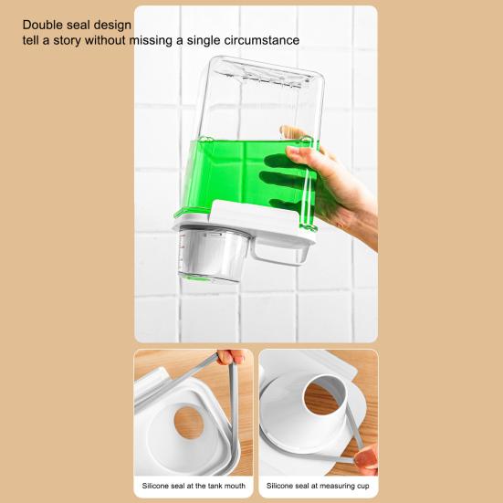 Detergent Dispenser Practical Space Saving Transparent Visible Big Opening Airtight Laundry Powder Storage Box Home Supplies