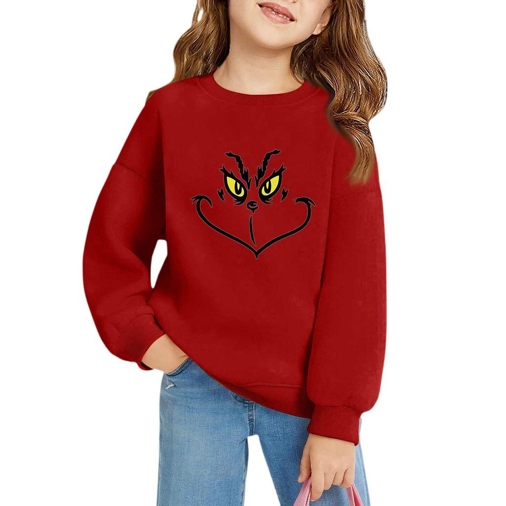 Weihnachtstag Mädchen Rundhals-Pullover für Kinder Bedruckte Baby-Tops