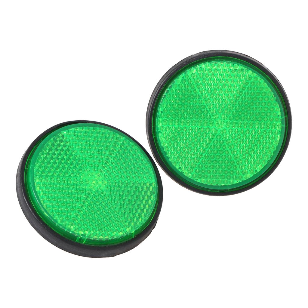 2Pcs Circular Motorcycle Reflector Night Reflective Warning Sticker Circular Self-Adhesive Reflector Safety Sign Signal Strip