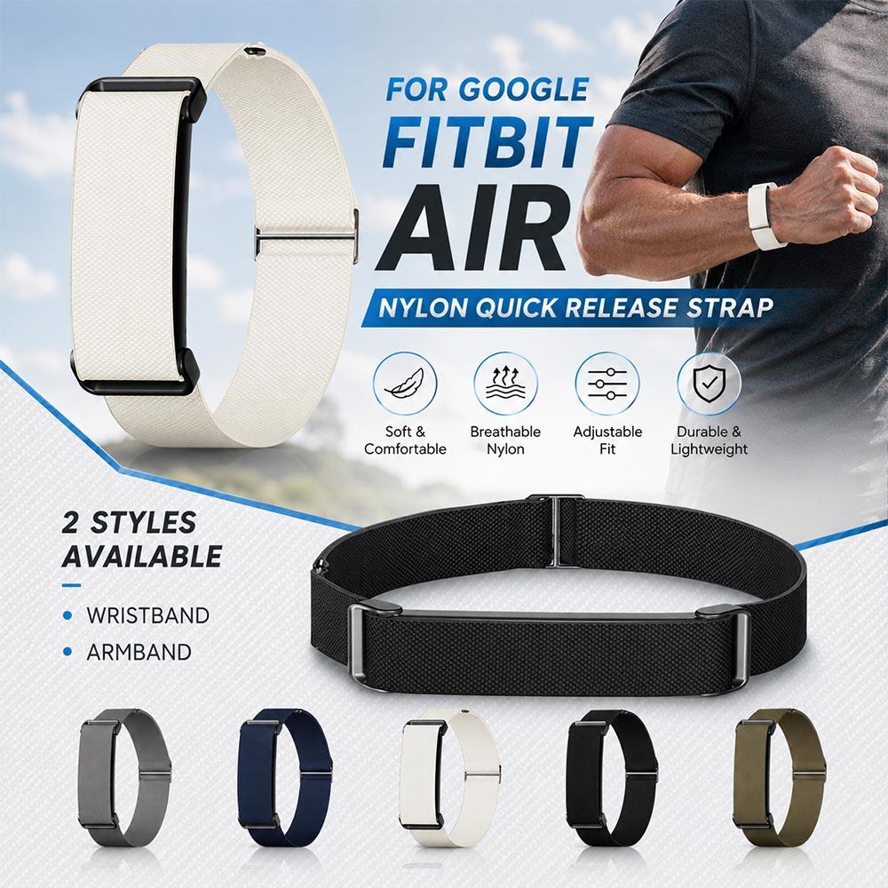 1-2PC Nylon Band for Google Fitbit Air Strap Biceps Strap Fitness Tracker Replacement Band Adjustable for Google Fitbit Air Band