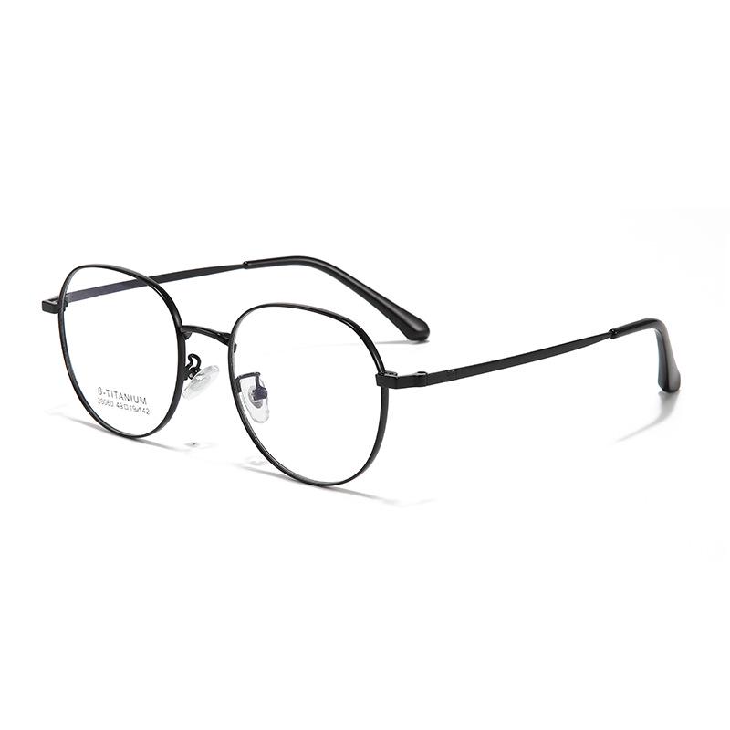 Ultra-light Retro Round Metal Eyeglass Frames for Myopia - Stylish & High-Quality Student Frames