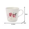 NARUMI Cyclamen and Cat Mug by Chihiro Floral Stylish and Microwave and Dishwasher Made in Gift Product Iwasaki, 340cc, Print, Cute, Large,