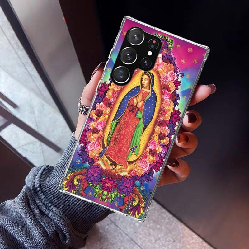 

Virgin De Guadalupe Virgen Mary Phone Case For Samsung Galaxy S26 S25 Edge S24 S23 Ultra S22 Plus S21 S20 FE Soft TPU Back Cover Samsung S24
