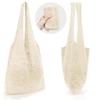 Top-handle Knitted Tote Bag Solid Color Women Crochet Handbags Big Purses Summer Beach Bag  Travel