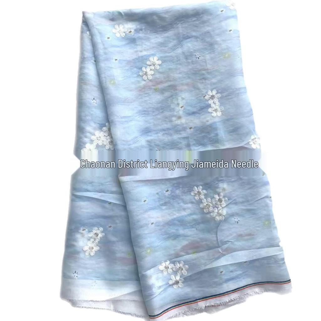 Yangzhou Embroidered Flower Fabric for Women's and Children's Clothing, Hanfu, and Printed Embroidery Clothing