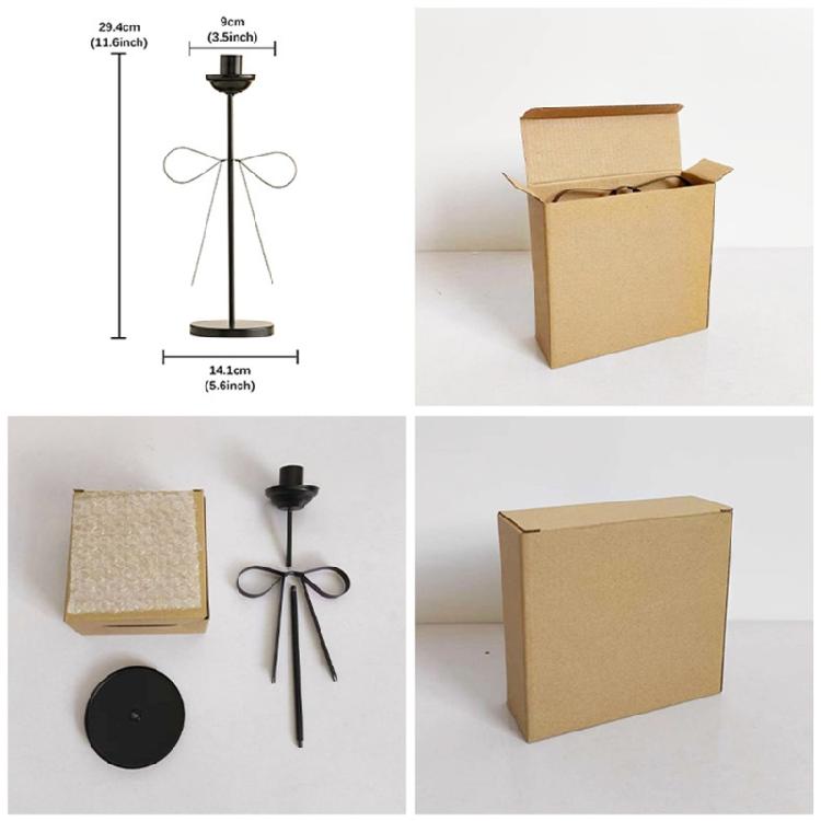 Bowknot Iron Taper Candle Holders Candlestick Holders Decorative Candle Stand for Wedding,Dining Table,Home Decors