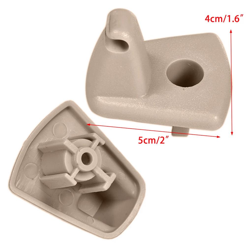 2× Beige Solskjermholder Krokklemmer for Chrysler 300 Dodge Charger Magnum 05-07