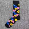 Happy Socks Men's Colorful Cartoon Astronaut Planet Floral Mid-Calf Socks, Large Size - Trendy Swedish Brand.