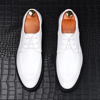 Fashion Fashion Men's Black White Lace Up Patent Leather Oxford Flats Casual Shoes Male Homecoming Wedding Dress Zapatillas Hombre