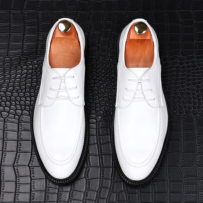 

Мода Мода Мужские Черные Белые На шнуровке Лакированная кожа Оксфорды Балетки Повседневная обувь Мужская Свадебное платье для выпускного вечера Zapatillas Hombre 38