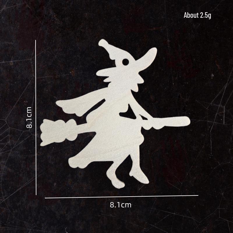 Cross-border Halloween Ghost and Witch DIY Wood Chips for Creative Kids Crafts
