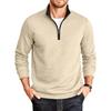 Men's Casual Half-Zip Pullover Hoodie, Long Sleeve Stand Collar