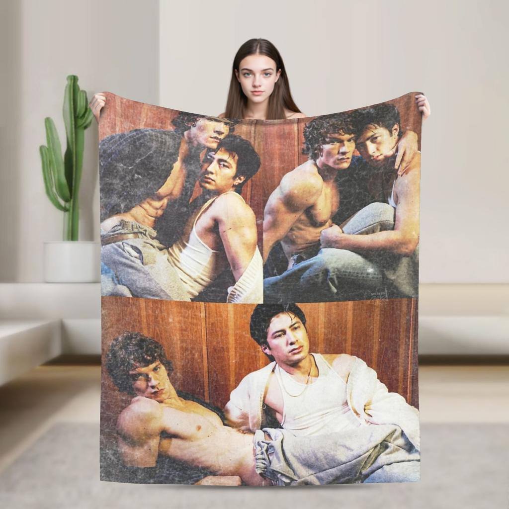 Heated Rivalry Banana Blankets Shane and Ilya Wool Awesome Soft Throw Blankets for Home Restaurant Autumn/Winter
