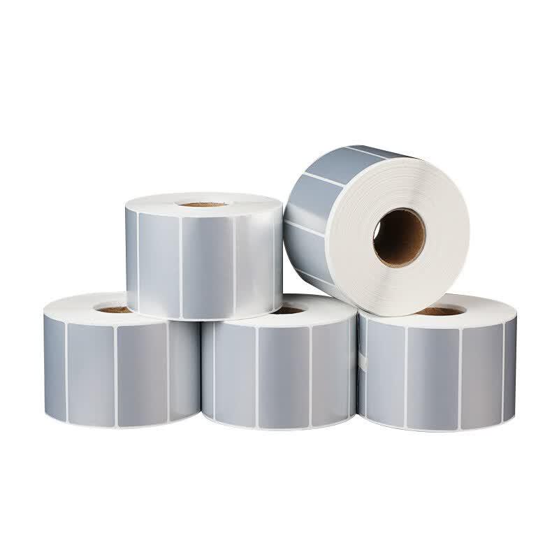 Matte Silver PET Waterproof Barcode Labels