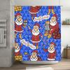 TU Niedliches Weihnachtsmann-Muster Duschvorhang Weihnachten Badezimmerdeko Feiertag Festlich Wasserdicht Stoff-Einsatz Weihnachten Heimtextilien