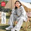 Miniso Girls' Autumn Casual Hooded Two-Piece Set