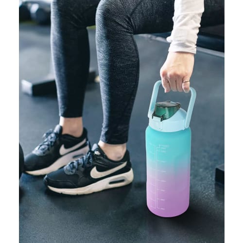 QuiExact 2-Liter Water Bottle, Cold and Heat Resistant, Large Capacity, Ultra-Lightweight, Leak-Proof, Portable, for Outdoor Activities, Sports, Campi