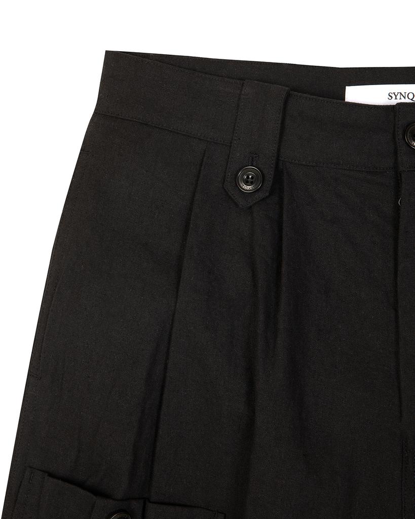 Sinkia Linen Utility Wide Trousers Black