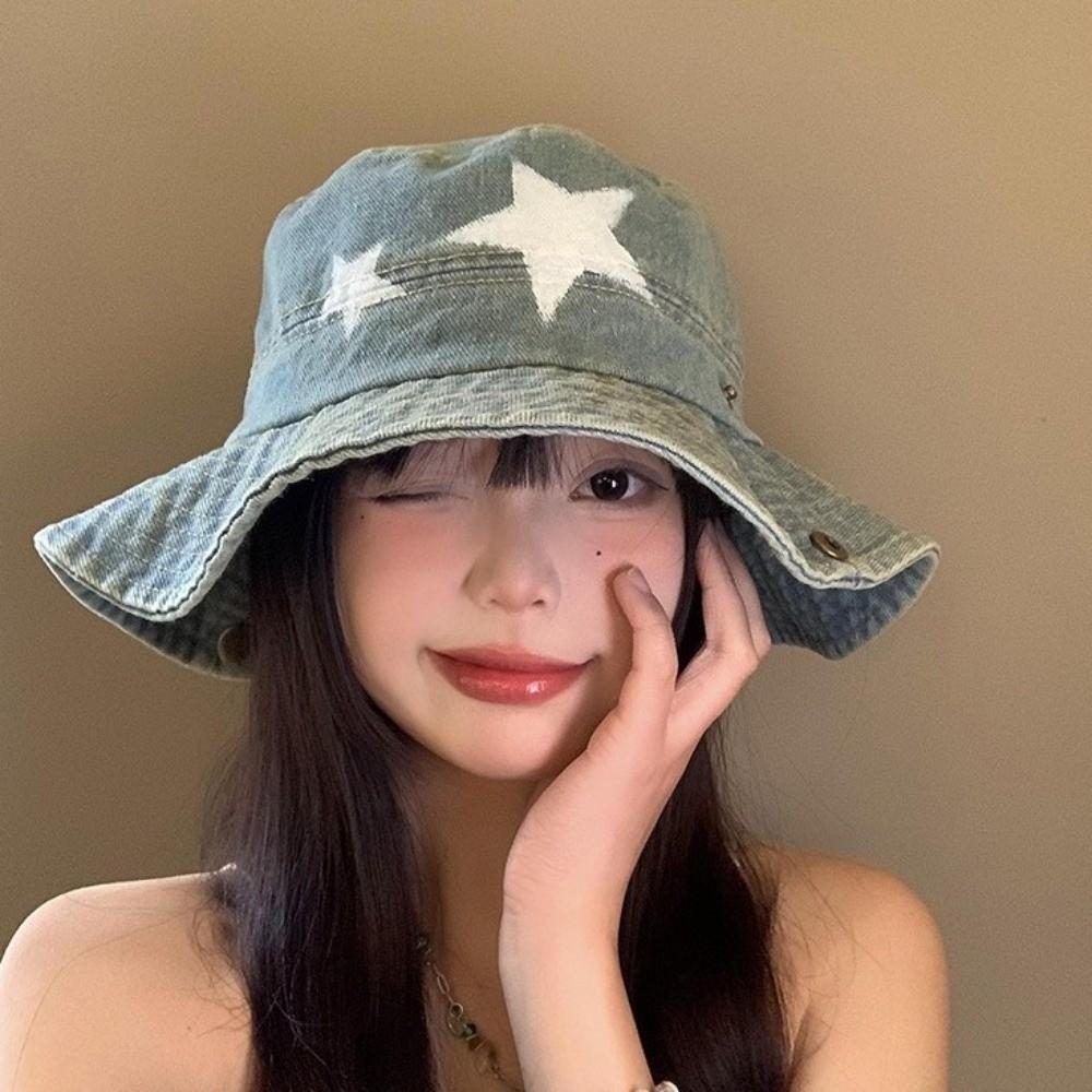 Wide Brim Western Cowboy Hat Adjustable Outdoor Sun Hat Kawaii Mountaineering Hat  Hiking