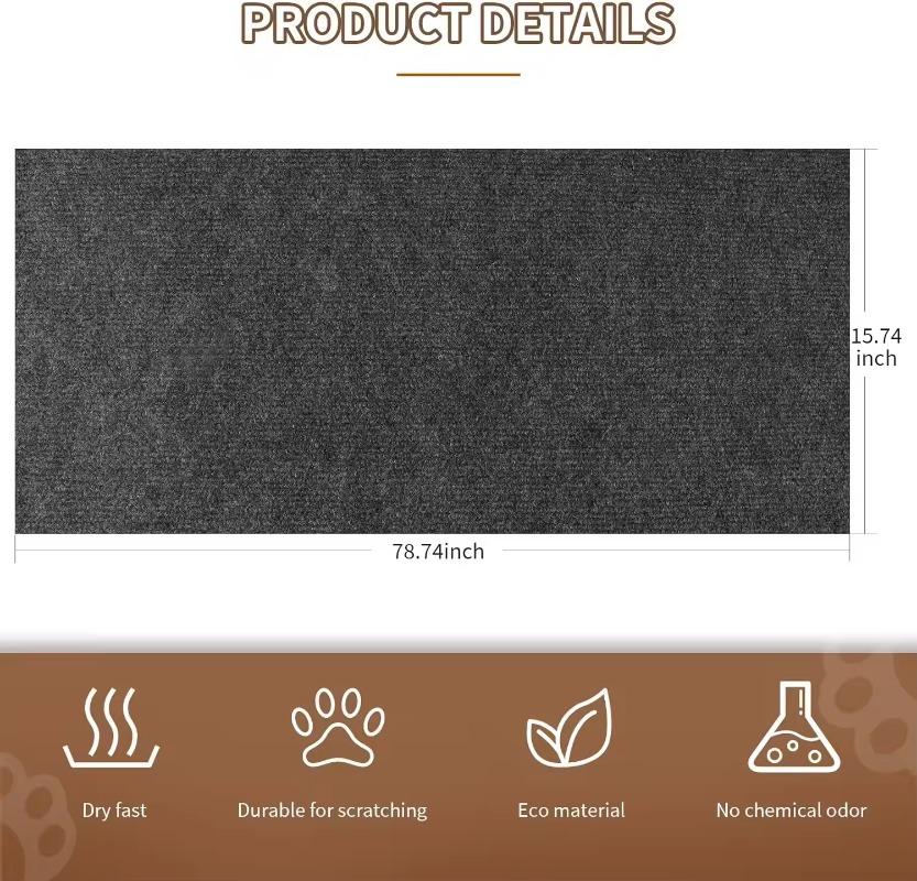 Anti Cat Scratch Sofa Cat Crawling Mat Grinding Climbing Frame Sofa Protection Self-adhesive Carpet Cats Scratch Board Cats Toys