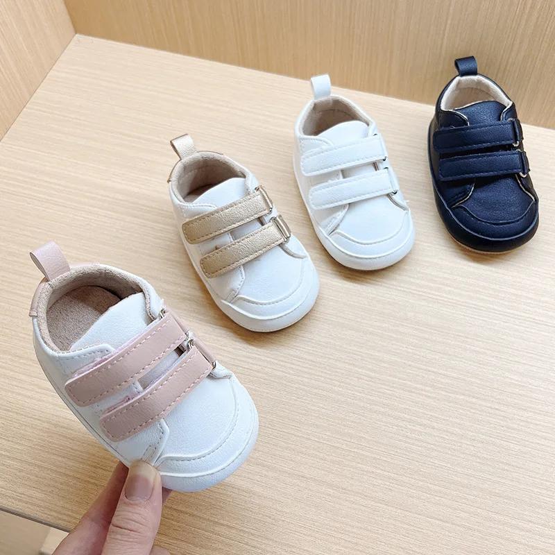 Casual Non-Slip Sport Sneakers Baby Casual Walking Shoes for 0-1Years Toddler Baby Boys and Girls Baby Double Color Basic Simple