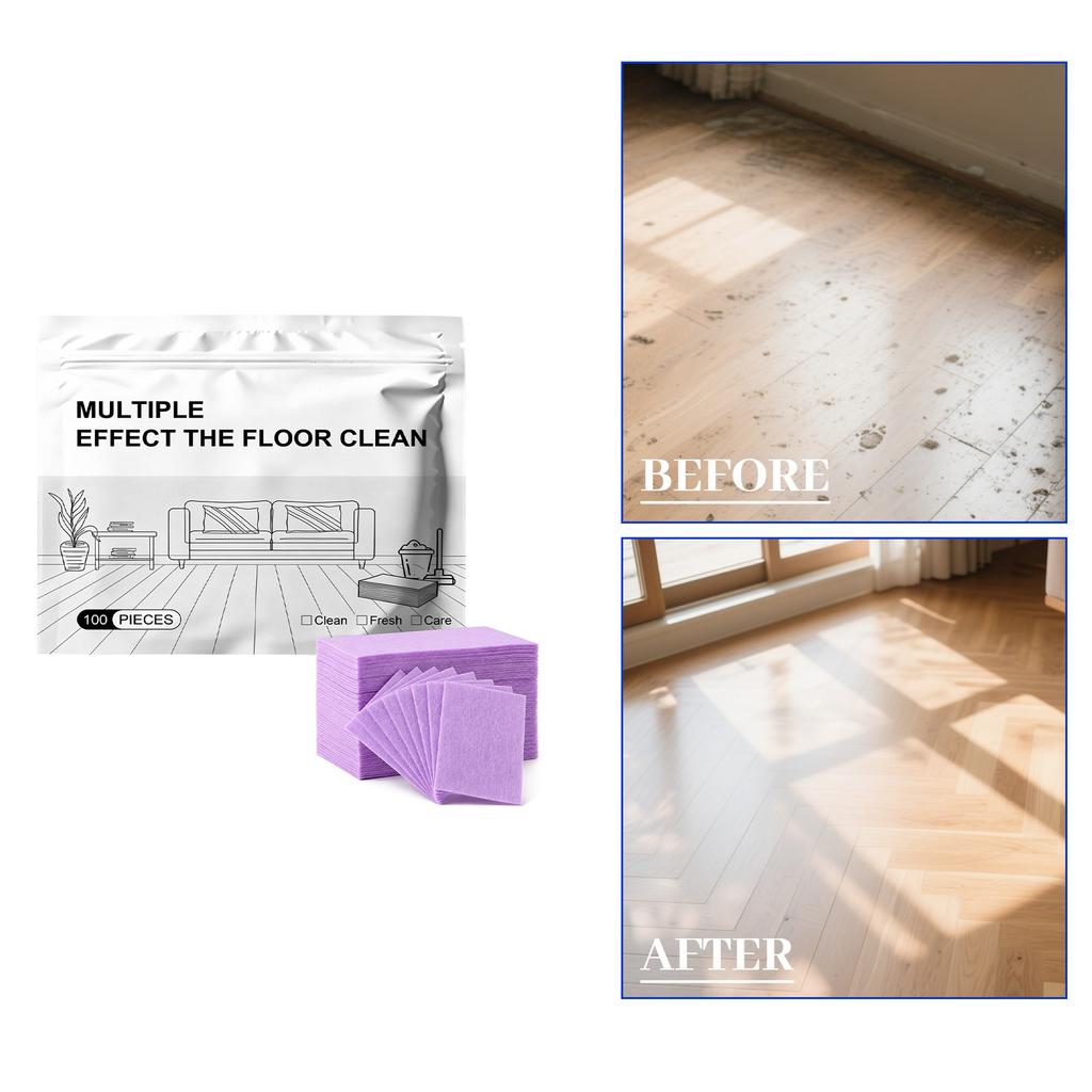 Multiple Effect Floor Cleaning Sheets 100 Pieces for Efficient Household Use Suitable for Various Floor Surfaces and Types