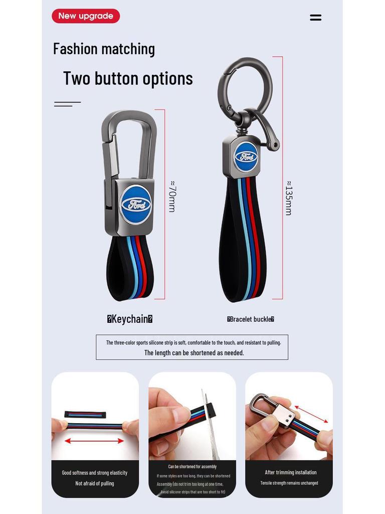 2020 Ford Escape & 2022 Mondeo Edge Two-Button Car Key Case
