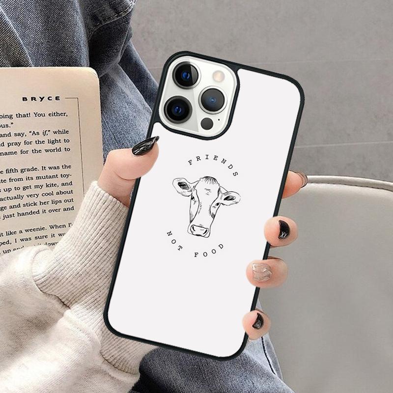 Vegetarian Quotes VEGAN FOOD ANIMAL LOVE VEGGIE Phone Case for iPhone 17 Air 16 16e 15 Plus for Apple 13 11 12 14 Pro Max