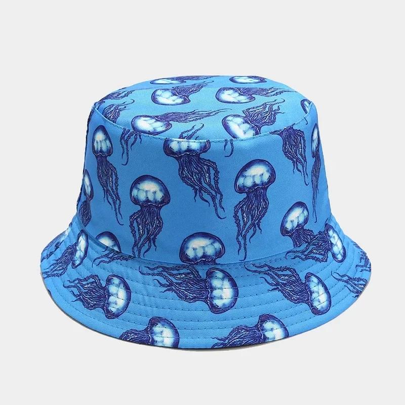 Spring And Summer Cotton Print Bucket Hat Fisherman Hat Outdoor Travel Sun Cap For Men And Women 100