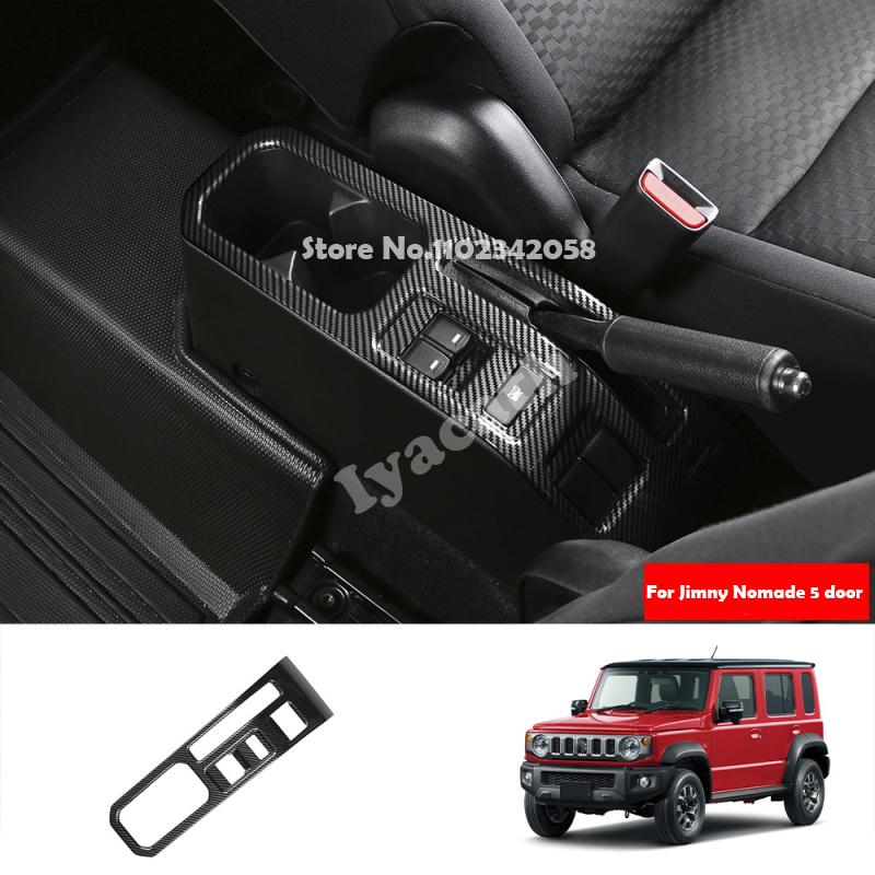 RHD FOR SUZUKI Jimny Nomade 5 Door /SIERRA 3 Door 2025 2026 ABS Carbonfiber Handbrake Button Panel Frame Interior Accessories