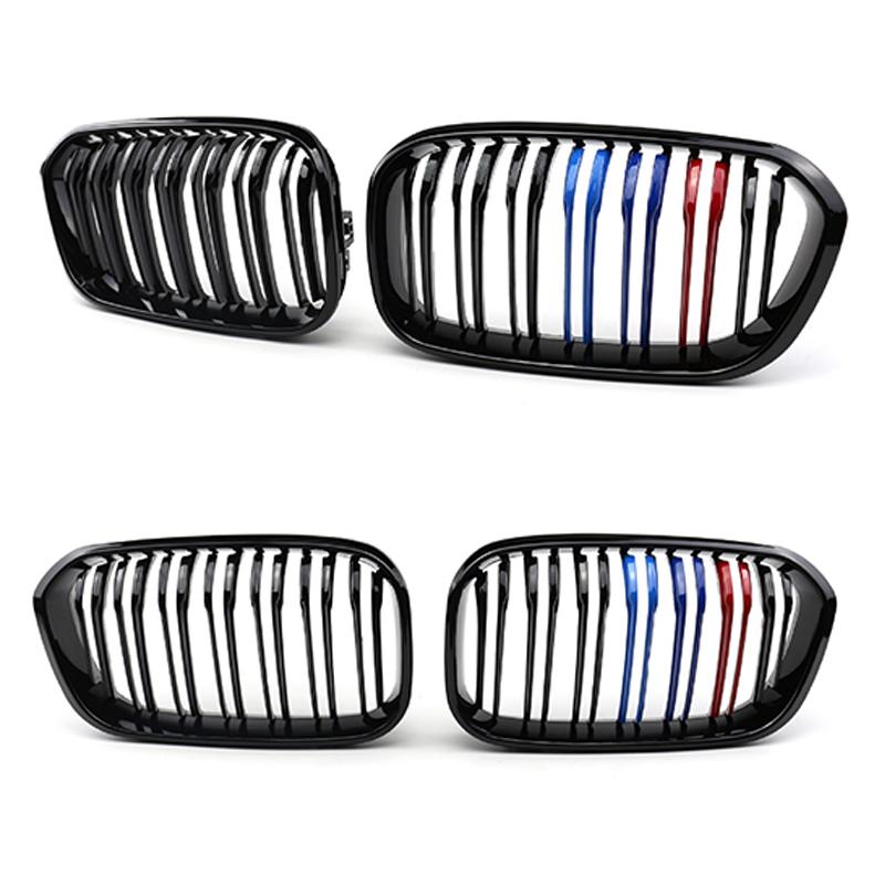 Front Bumper Racing Radiator Mesh Grill For BMW 1 Series F20 F21 Facelift 2015-2019 Year Gloss Matte Black M Color Carbon Print OUVKF1