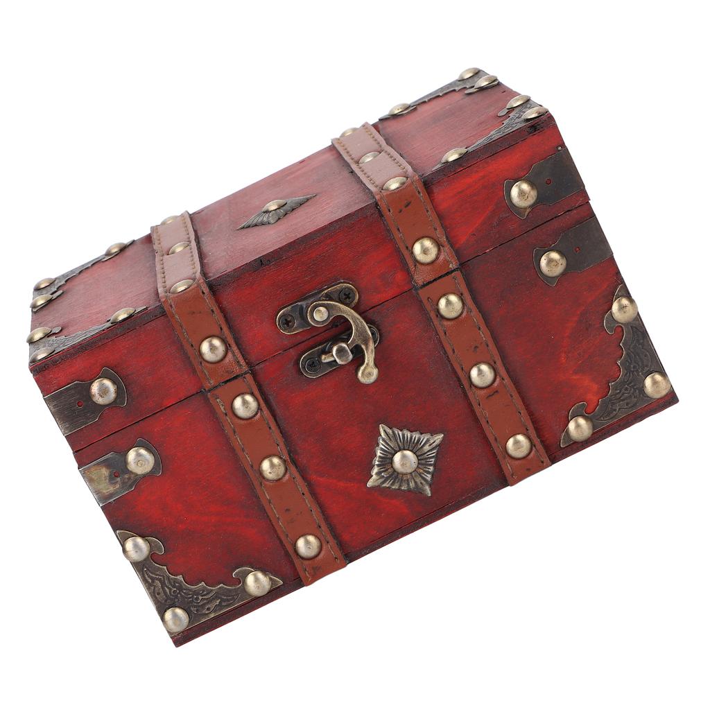 Retro Storage Box Vintage Jewel Storage Box Decorative Wooden Case for Home Beauty Salon
