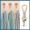 4Pcs Braided Cotton Loop Metal Towel Clips Household Bedroom Dormitory Organize