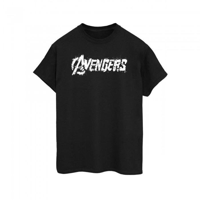 T-shirt da fidanzato con logo invecchiato Marvel Avengers da donna