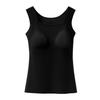 Women Bottom Bra U-Neck Sleeveless Super Soft Stretch Fabric Built-In Comfort Bra Wireless Padding Slim Fit Layering Tops