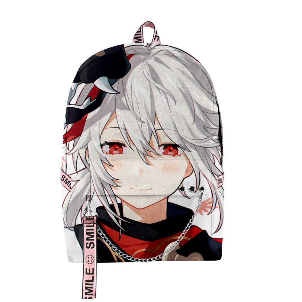 Classic Genshin Impact Kaedehara Kazuha School Bags Unisex 3D Print Oxford Waterproof Notebook Multifunction Travel Backpacks