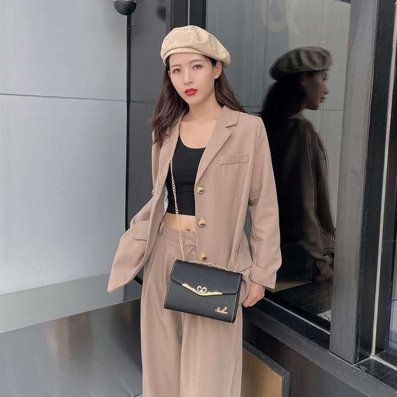 Women's Bag New Simple Messenger Bag Pvc Small Square Bag Fashion Handbag Women's Chain Shoulder Bag