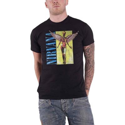 Nirvana T Shirt In Utero Vintage Band Logo New Official Mens Black Size XXL