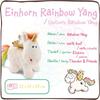 NICI Unicorn Rainbow Yan Plush Toy, 22cm, Germany, 3047377, White
