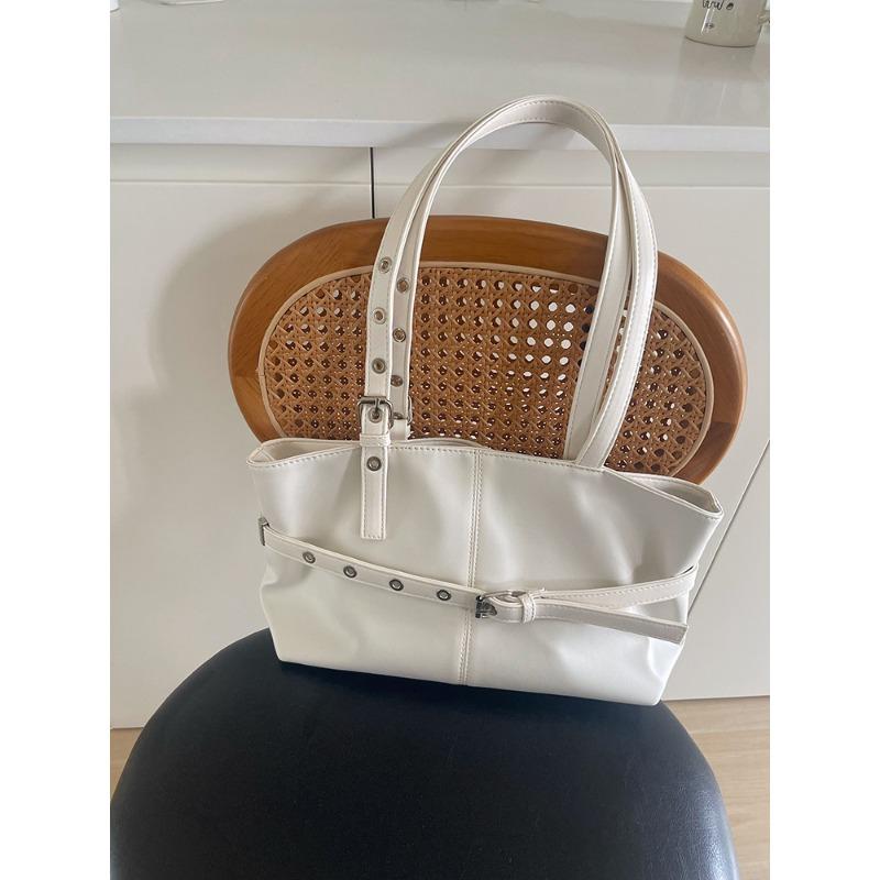 

Shoulder bag Women s large-capacity tote bag Premium new bag Commuter bag Versatile sense Simple, retro білий